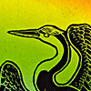Crane Scratchboard Bookmark